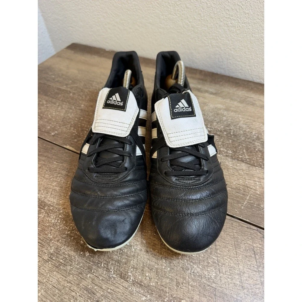 Adidas Gloro 15.1 FG/AG Black/White Leather Football Boots - US Size 10 Soccer